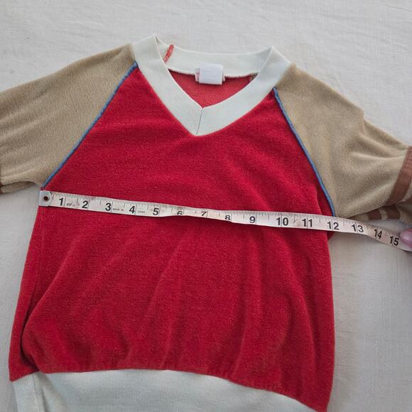 Vintage 70s Velour Long Sleeve 5t - Picture 4 of 5